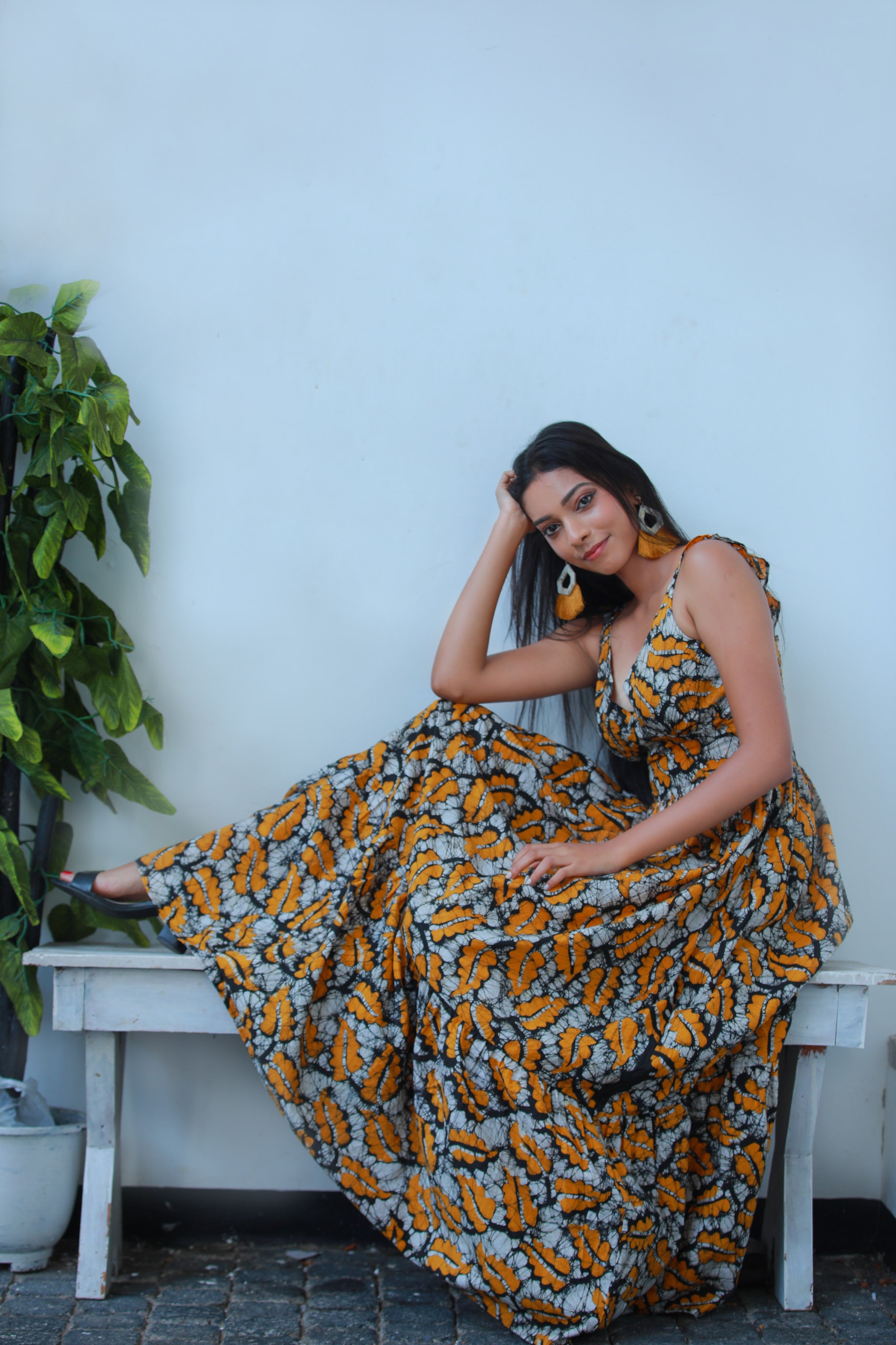 Monarch V Neck Maxi Dress