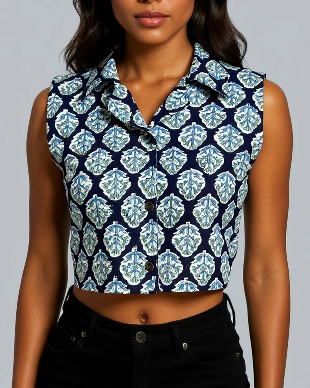 Floral Garden Crop Shirt