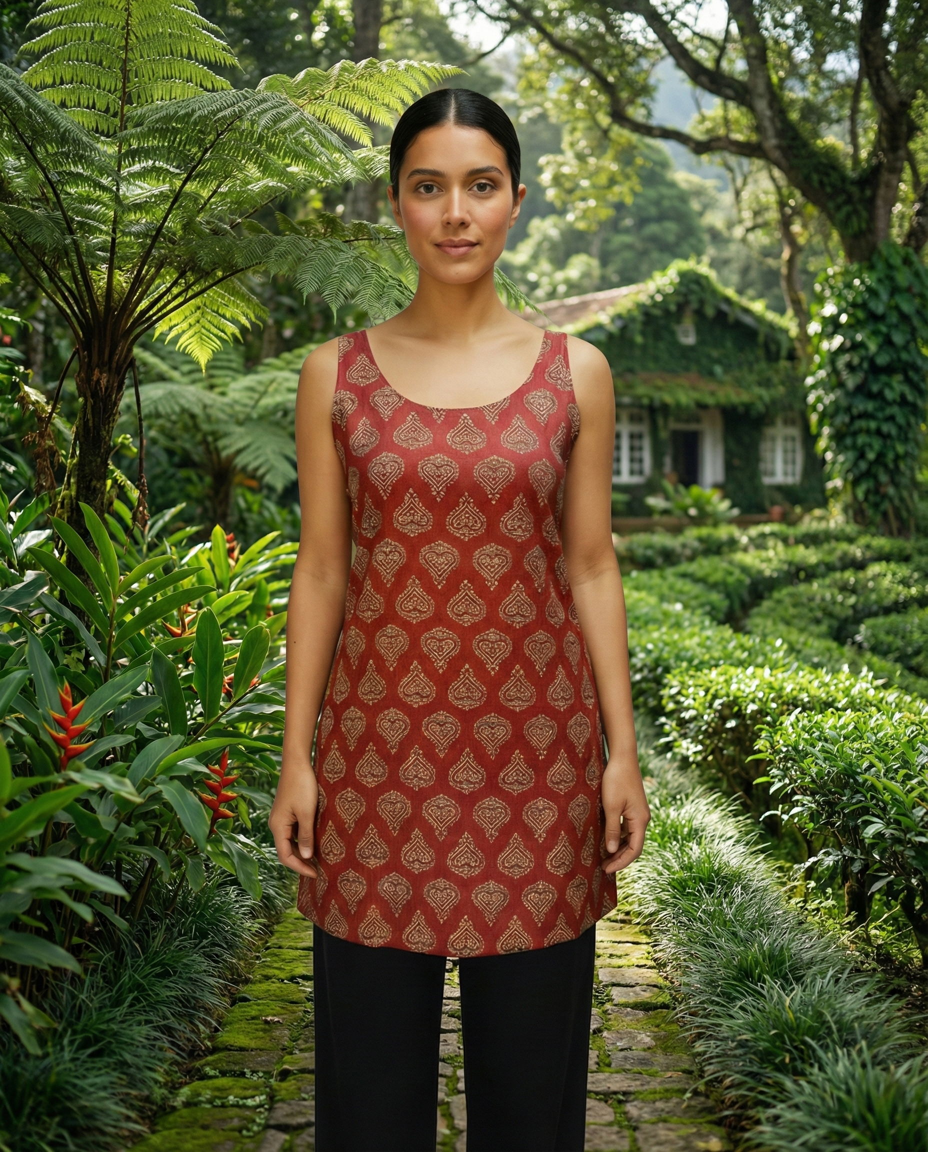 Taara Backcross Halter-Tie Cotton Top